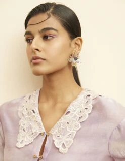 Lilac Tie-Dye Pleated Shirt -Africans Shop css23t383