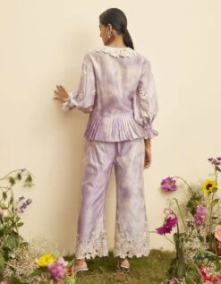 Lilac Tie-Dye Pleated Shirt -Africans Shop css23t38b