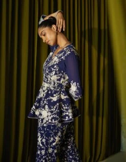 Parsi Gaara Peplum Top -Africans Shop ct507pgbl2