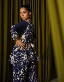 Parsi Gaara Peplum Top -Africans Shop ct507pgblb