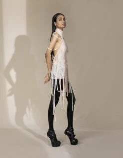 Opal High Collar Halter Neck Short Dress -Africans Shop d042