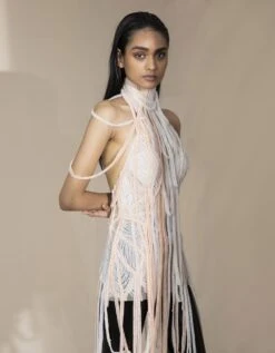 Opal High Collar Halter Neck Short Dress -Africans Shop d043