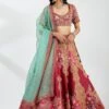 Pink Lehenga Set In Chanderi -Africans Shop dac659magenta 1