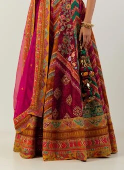 Multi Colour Zig Zag Lehenga With Blouse And Dupatta 10 Multi Colour Zig Zag Lehenga With Blouse And Dupatta -Africans Shop dac7554