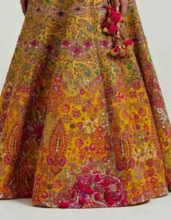 Mustard Lehenga With A Tasseled Blouse -Africans Shop dac839mustard5