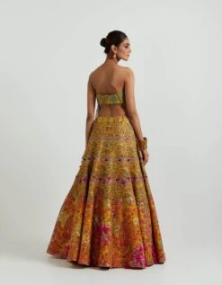 Mustard Lehenga With A Tasseled Blouse -Africans Shop dac839mustardb