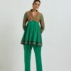 Meena Green Short Peplum With Pants Set -Africans Shop dac882meenagreen1