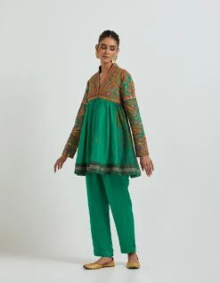 Meena Green Short Peplum With Pants Set 8 Meena Green Short Peplum With Pants Set -Africans Shop dac882meenagreen2