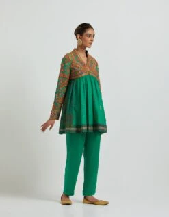 Meena Green Short Peplum With Pants Set 9 Meena Green Short Peplum With Pants Set -Africans Shop dac882meenagreen3