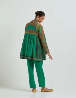 Meena Green Short Peplum With Pants Set 11 Meena Green Short Peplum With Pants Set -Africans Shop dac882meenagreenb