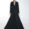Black Crystal Embellished Crepe Lehenga With Blazer 1 Black Crystal Embellished Crepe Lehenga With Blazer -Africans Shop dc22w030 1