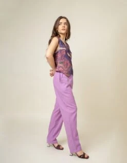 Purple Francis Printed Waist Coat -Africans Shop dl24jk0044