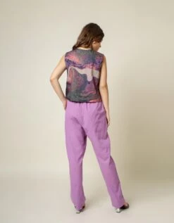 Purple Francis Printed Waist Coat -Africans Shop dl24jk004b