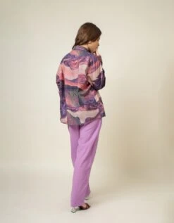 Purple Earo Printed Shirt 14 Purple Earo Printed Shirt -Africans Shop dl24sh0026