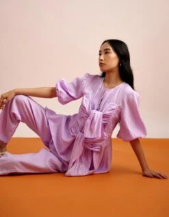 Echo Lilac Tie Up Pant Set -Africans Shop echostudio043