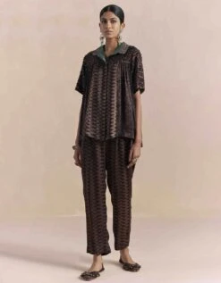 Black Mrida Texture Shirt