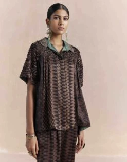Black Mrida Texture Shirt -Africans Shop fb2308b3