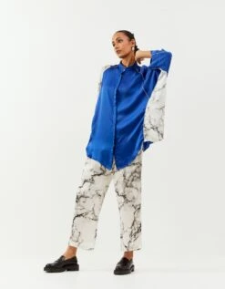 Inca Cobalt Blue Panelled Shirt -Africans Shop incash03cobaltblue3