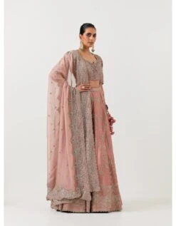 Raw Silk Peach Hand Embroidered Blouse -Africans Shop jayj222310163