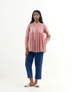Pink Blended Cotton Keidn Shirt