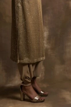 Pushkar Gold Kurta With Dhoti And Blouse -Africans Shop kka41 4