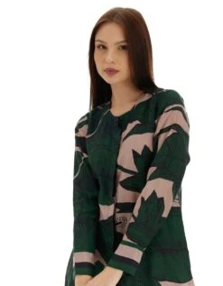 Green And Off White Floral Kurta Shirt -Africans Shop kofw230415 1