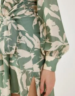 Blue And Beige Floral Wrap Shirt -Africans Shop kolfw0256