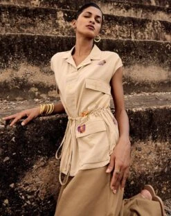 Beige Owlet Top -Africans Shop kw8763