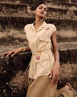 Beige Owlet Top -Africans Shop kw8764