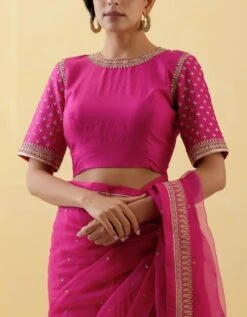 Fuschia Pink Silk Blouse