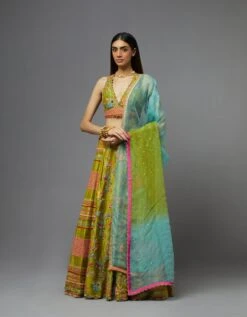 Lime Green Lehenga Set -Africans Shop lehenga24blouse101dupatta3