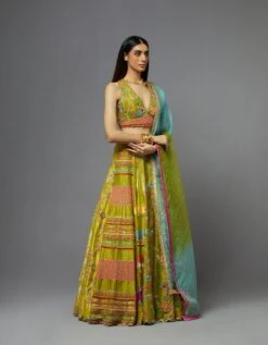 Lime Green Lehenga Set -Africans Shop lehenga24blouse101dupatta4