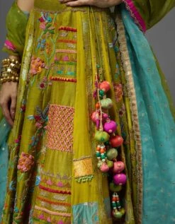 Lime Green Lehenga Set -Africans Shop lehenga24blouse101dupatta6