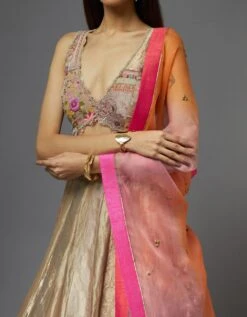 Metal Lehenga Set -Africans Shop lehenga54blouse100dupatta5