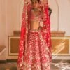 Red Heavy Lehenga Set -Africans Shop lhnt02 1