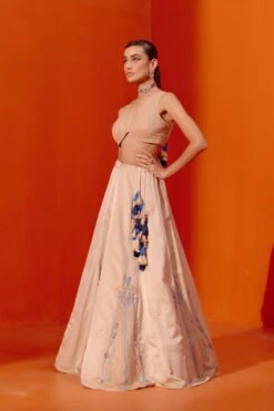 Beige Dori Embroidered Lehenga Set -Africans Shop ln131beige2