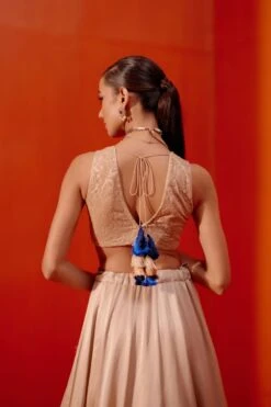 Beige Dori Embroidered Lehenga Set -Africans Shop ln131beigeb