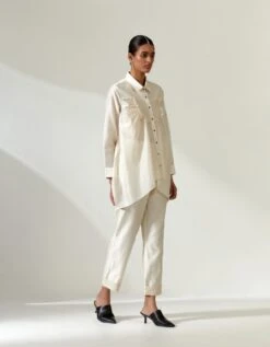 Lingura Shirt Set In Ivory -Africans Shop lsshtset3 1