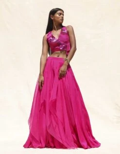 Fuchsia Pink Lush Lehenga Set -Africans Shop lush012