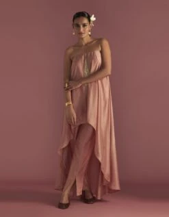 Salmon Paan-Patti High-Low Tube Top Set 9 Salmon Paan-Patti High-Low Tube Top Set -Africans Shop maw234133