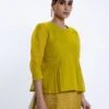 Metallic Shore Blouse In Lime