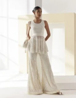 Ivory Nerisa Peplum Set