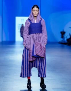 Purple And Navy Dropa Pants -Africans Shop milldro2