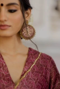 Burgandy Menal Blouse -Africans Shop mim00199 4