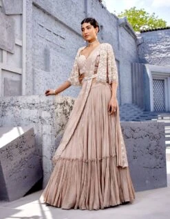 Ivory Lehenga Skirt Set -Africans Shop mk018502