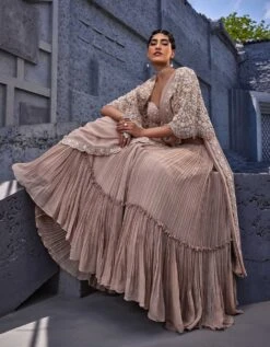 Ivory Lehenga Skirt Set -Africans Shop mk018503