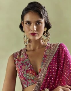 Hot Pink Mythili Blouse -Africans Shop mrec315b