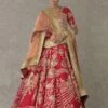 Red BaghEBahar Embellished Lehenga Set -Africans Shop msb23008tbde11
