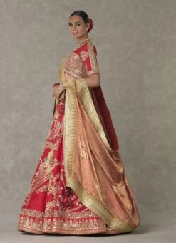 Red BaghEBahar Embellished Lehenga Set -Africans Shop msb23008tbde12