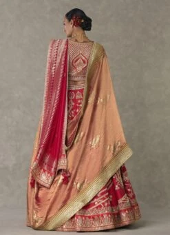 Red BaghEBahar Embellished Lehenga Set -Africans Shop msb23008tbde1b